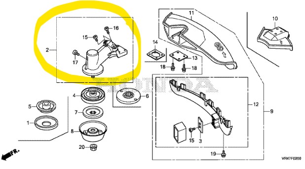 [41100-VR4-E21] Renvoi d'angle Honda UMK450E, 41100-VR4-E21, 41100VR4E21