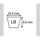Courroie de transmission Orec HR660b-HR660a, 896123003700, 89-6123-003700, S81LA37000, S81LB37000, LB37, SB37, SB-37, FGP720817