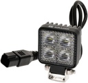 Phare de travail LED 12W 1200lm carrée 12/24V blanche 53 7x75 5x32 3mm prise Deutsch faisceau large 8LED, LA10605