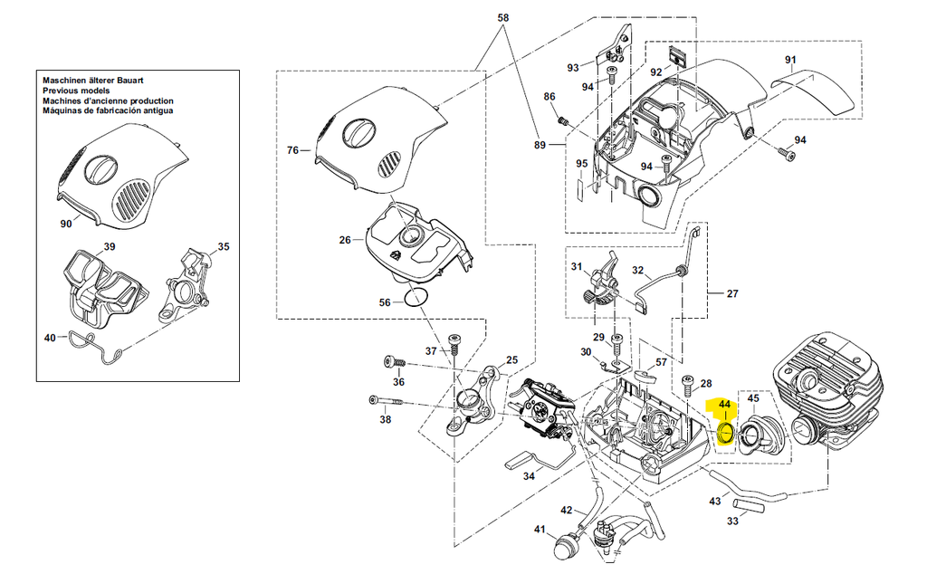 [181.131.021] Pièce d'insertion Dolmar PS420, 181.131.021, 346413-4, 181131021, 181.131.020, 3464134