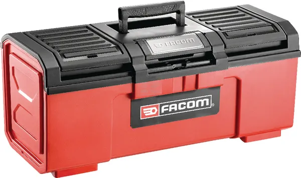 [BPC24NPB] Boîte à outils 281x595x260mm, capacité 15l, polypropylène noir/rouge;métal, Facom