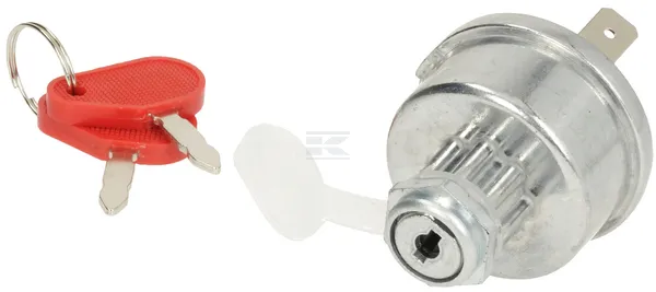 [SW10009KR] Contacteur d'allumage à clé, 12/24V, 4 positions, 16A, cosses plates