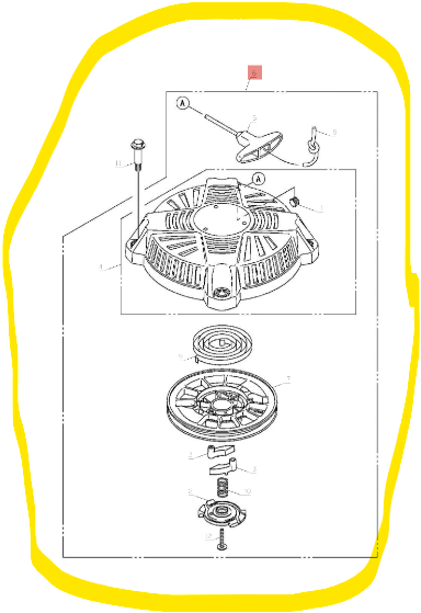 [ET-17559] Lanceur complet Etesia LKX2, 490882582, 17559, ET-490882582, ET-17559