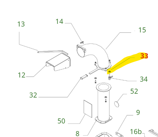 Entretoise vis tremie Caravaggi, CA B19001033, B19001033