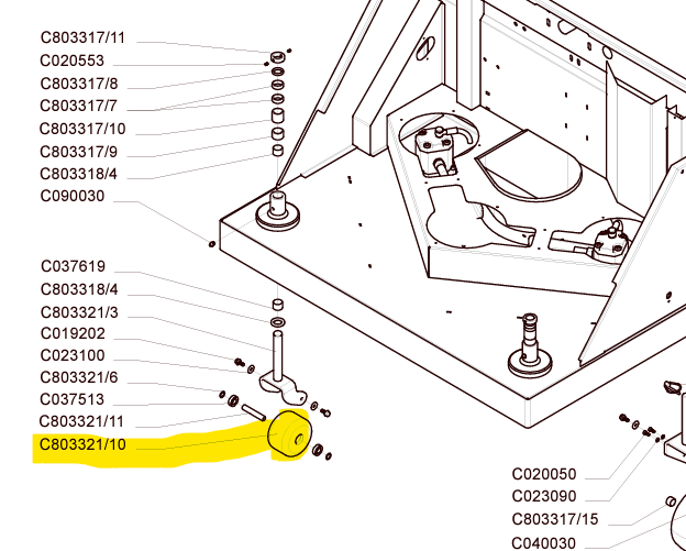 [C803321/10] Roue avant tornado C803321/10, C803321/10, C80332110
