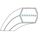courroie hexagonale aa108 AYP LAZER, AA108, 532429532, 429532, 5324295-32