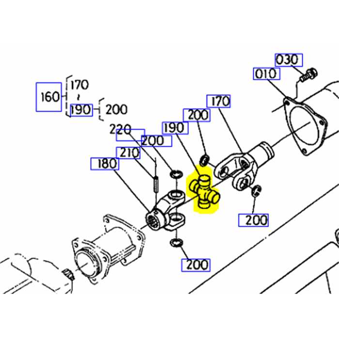 [66591-56320] Croisillon de cardan KUBOTA B2150, 6659156320, 66591-5632-0
