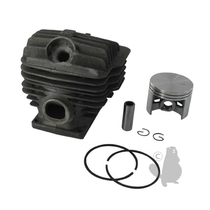 Cylindrée complète diam 52mm adaptable pour STIHL 046 et MS460. Remplace origine: 11280201217 1128, 11280201217, 11280201221