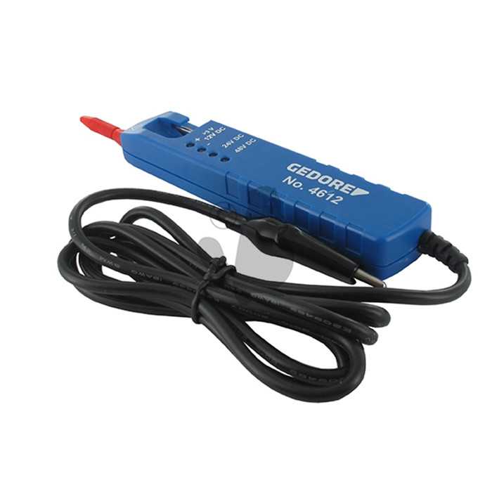 Détecteur de tension type pique fil GEDORE. Pour 3 à 48V. Indicateur par LED des plages de tension 1, 9208534, 920-8534