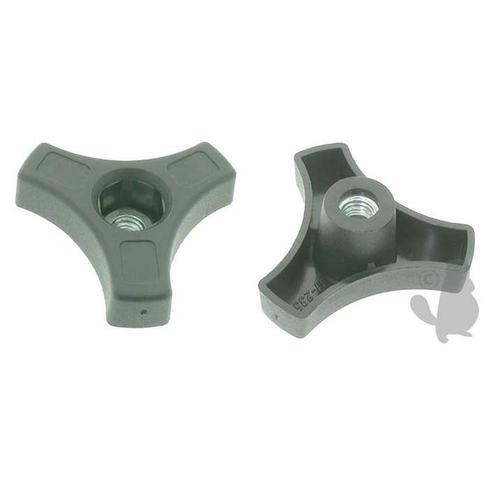 Écrou à ailettes adaptable pour vis de mancheron diam : 6mm., 6406859, 640-6859