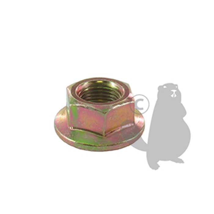 Écrou hexagonale avec flan adaptable MTD et TORO. Peut être utilisé côté lame ou côté poulie. Rempl, 712-0417A, 6403765, 640-3765, 712-0417AP, 912-0, 753-05549