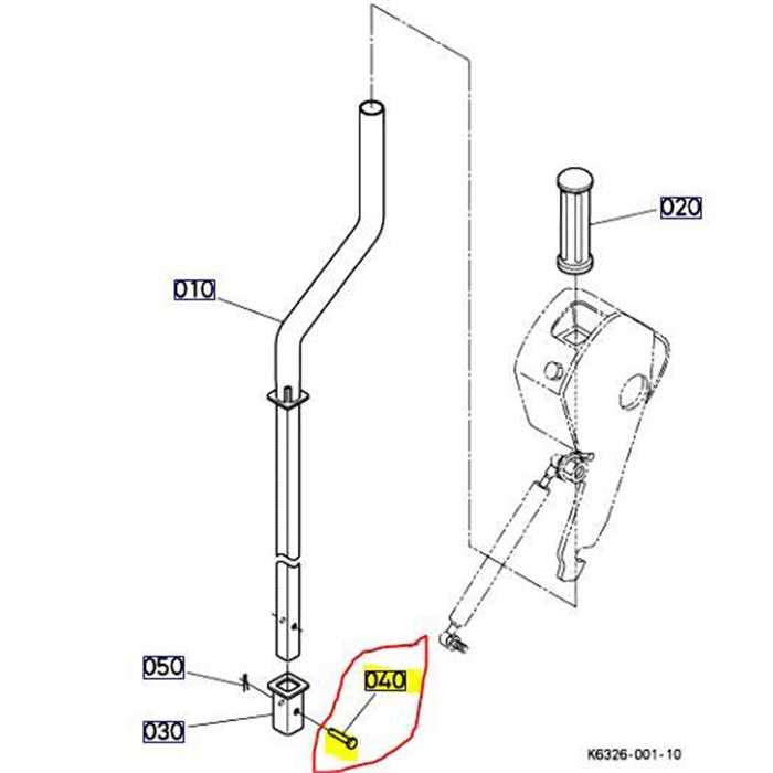 [05122-50630] Axe embout carré nouveau modèle KUBOTA GR1600-GR2120, 0512250630, 05122-5063-0