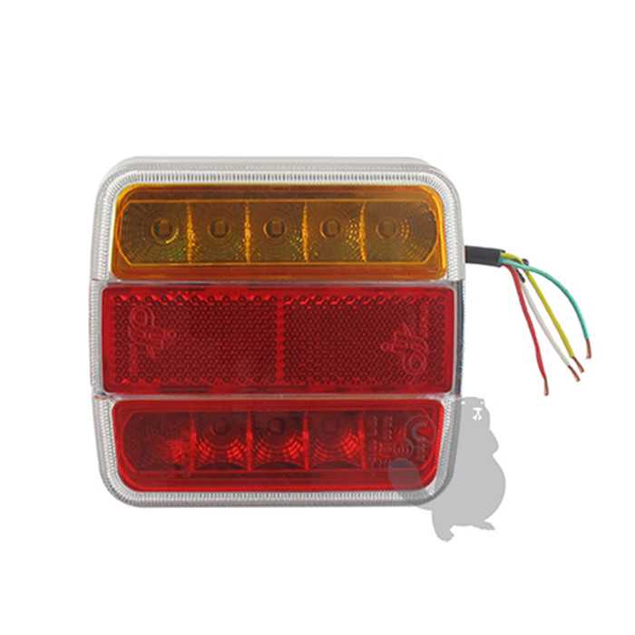 Feux arrière à LED gauche ou droit 12V 4+1 fonctions stop/veilleuse/clignotant/éclaireur de plaque, 2801877, 280-1877