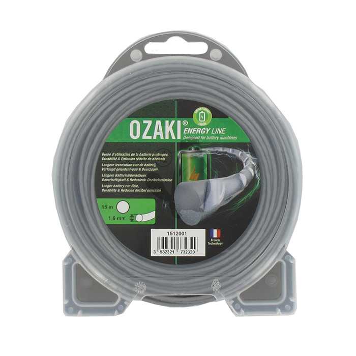 Coque fil nylon ondulé rond OZAKI ENERGY LINE. Breveté pour optimisation autonomie des équipements, 1512001, 151-2001