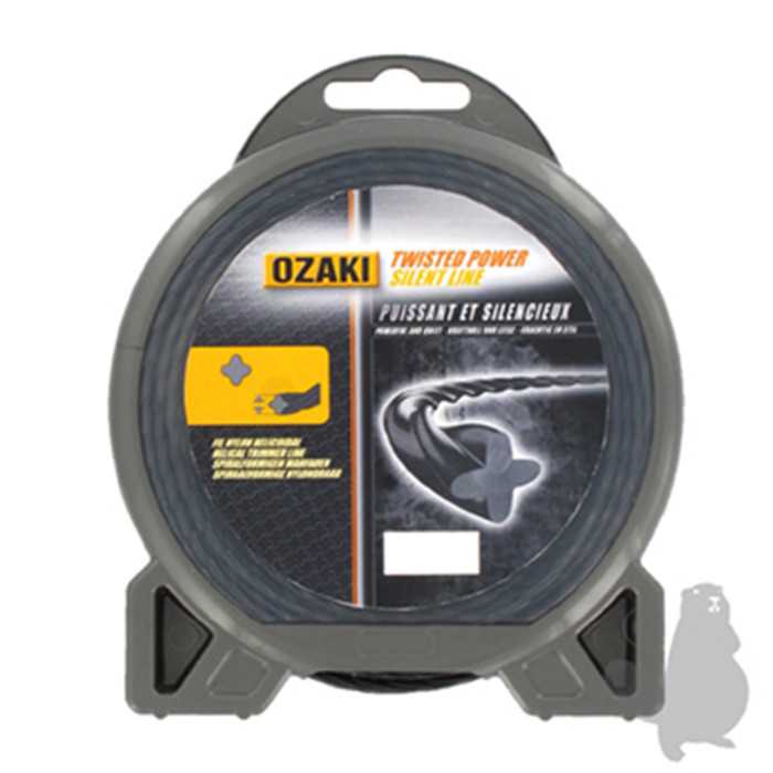 Fil nylon hélicoïdal OZAKI TWISTED POWER SILENT LINE diam : 2 4mm L: 88m., 1512723, 151-2723