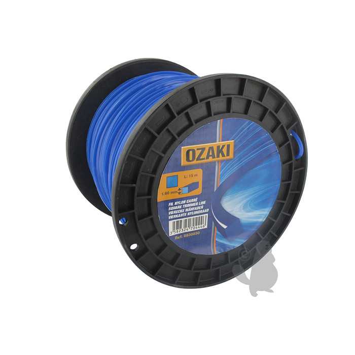 [151-2362] Bobine fil nylon carré OZAKI - Longueur: 30 m diam : 4 00mm, 1512362, 151-2362