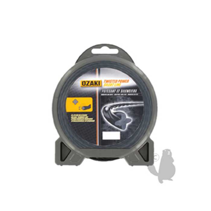 [151-2705] Fil nylon hélicoïdal OZAKI TWISTED POWER SILENT LINE diam : 3 0mm L: 15m., 1512705, 151-2705