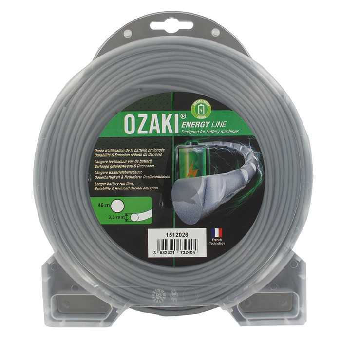 Coque fil nylon ondulé rond OZAKI ENERGY LINE. Breveté pour optimisation autonomie des équipements, 1512026, 151-2026