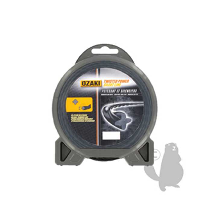 Fil nylon hélicoïdal OZAKI TWISTED POWER SILENT LINE diam : 1.6mm L: 15m., 1512701, 151-2701