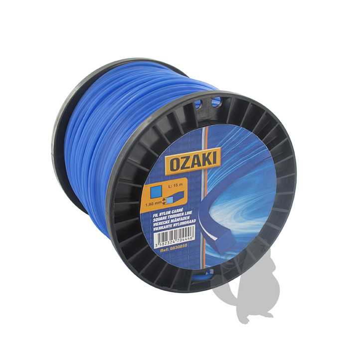 [151-2355] Bobine fil nylon carré OZAKI - Longueur: 130 m diam : 2 00mm, 1512355, 151-2355