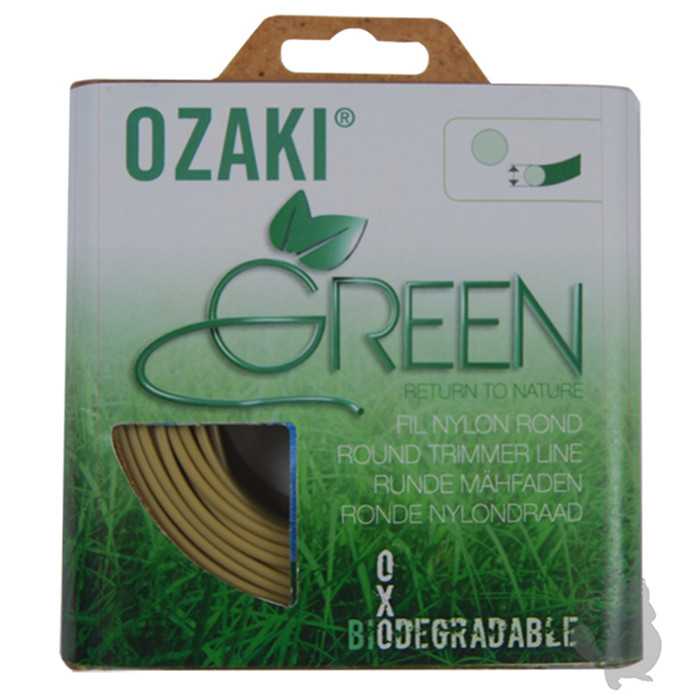 Fil nylon oxo-biodégradable OZAKI GREEN diam 1.3mm L: 15m., 1512801, 151-2801