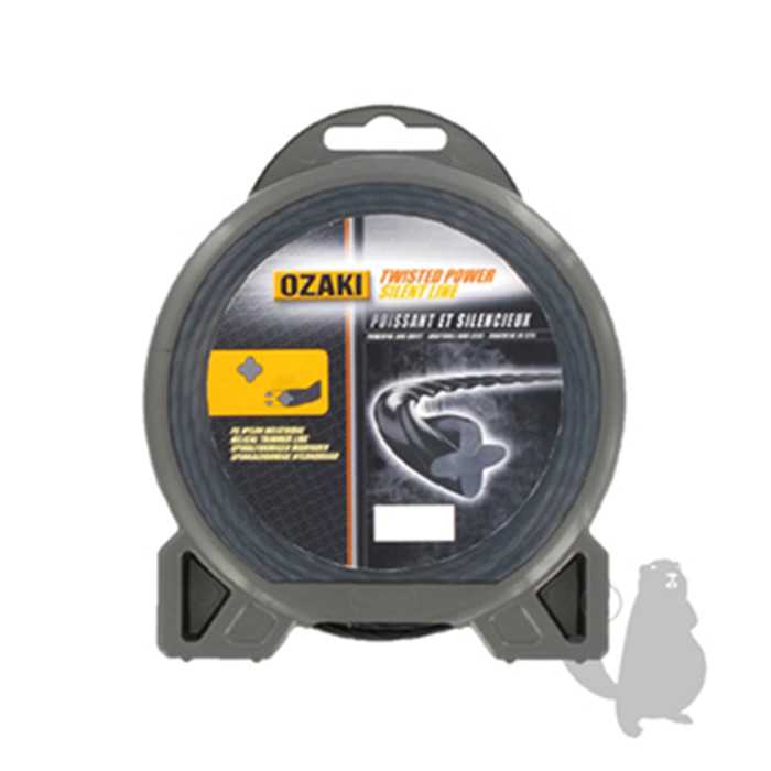 [151-2716] Fil nylon hélicoïdal OZAKI TWISTED POWER SILENT LINE diam : 3 3mm L: 23m., 1512716, 151-2716
