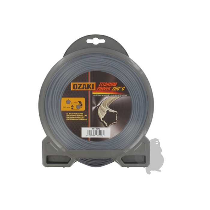 [151-2972] Coque fil OZAKI TITANIUM POWER 2 7mm X 79m Profil pentagonal co-polymère haute résistance., 1512972, 151-2972