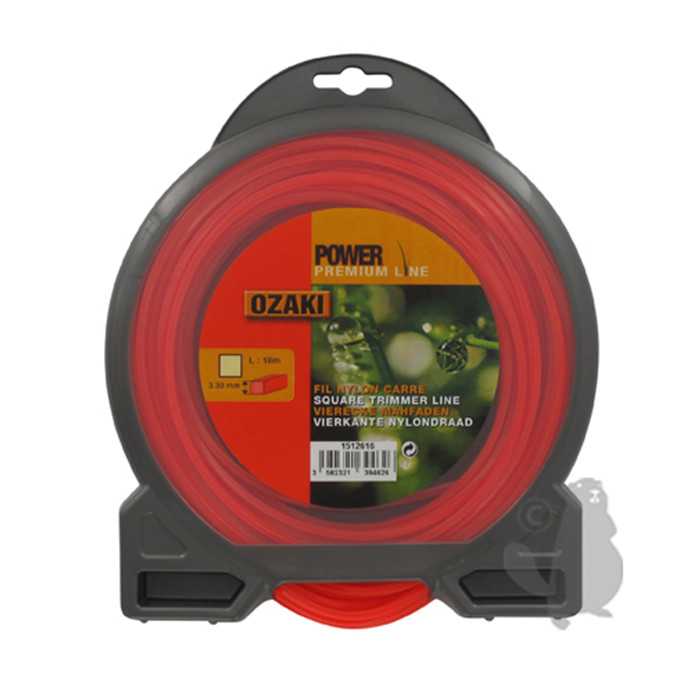 [151-2616] Coque fil nylon carré OZAKI PREMIUM - Longueur: 18m diam : 3 30mm, 1512616, 151-2616