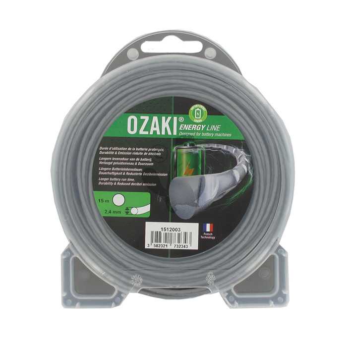 Coque fil nylon ondulé rond OZAKI ENERGY LINE. Breveté pour optimisation autonomie des équipements, 1512003, 151-2003