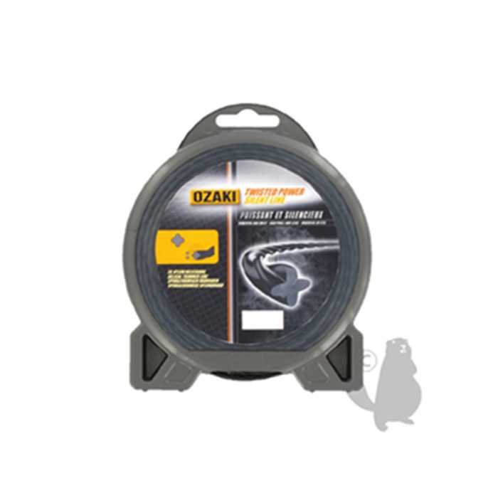 Fil nylon hélicoïdal OZAKI TWISTED POWER SILENT LINE diam : 2 0mm L: 15m., 1512702, 151-2702