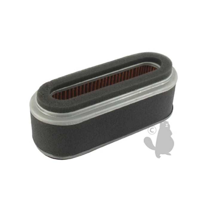Filtre à air adaptable pour KAWASAKI modèle ovale avec Pré-filtre - L: 136mm, l: 52mm, H: 49mm. Remp