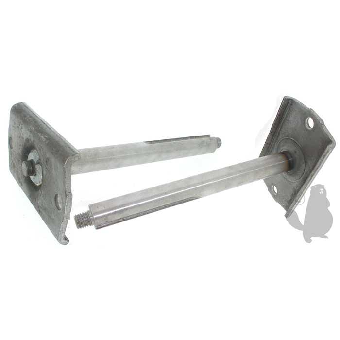 Axe de palier central adaptable pour STIGA - Longueur: 180mm diam : 17mm. Remplace origine: 1134- 3, 6503773, 650-3773
