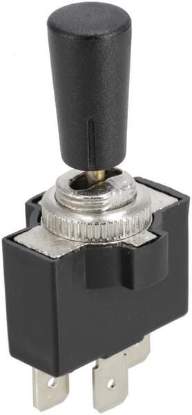 [SW10012KR] Interrupteur à bascule marche-arrêt-marche 12-24VDC 10A 125-250VAC 2A 3 broches bornes plates écrou métallique capuchon en plastique, KREL214210P01B