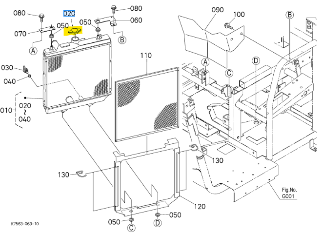 [17580-16060] Bouchon de radiateur Kubota RTV900, 17580-16060, 1758016060, 17580-1606-0