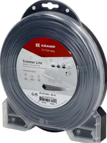 [NL3044TSKR] Fil de coupe Ø 3mm 44m carré rouge Kramp, NL3044TSKR,  8716106162420