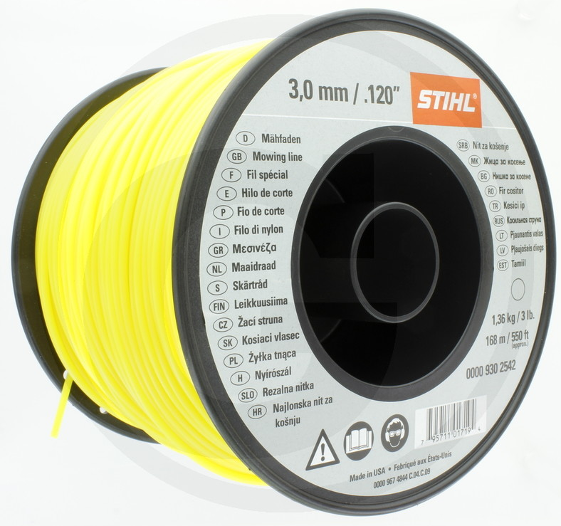 [0000-930-2542] Bobine de fil nylon 3mm rond 162m Stihl 0000-930-2542,00009302542, 0000 930 2542