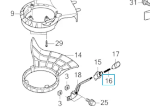[76265-VR8-N00] ressort de levier mulching hrn536 76265-VR8-N00