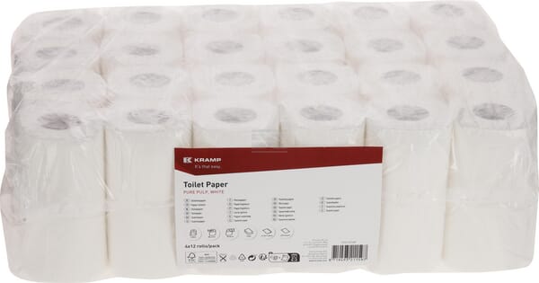 [CP21101KR]  Papier toilette, rouleau blanc, 10 cm x 28 m, 2 épaisseurs, Ø extérieur 100 mm, gaufré, 48 rouleaux CP21101KR