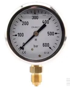 [MA63600L04SSGF] Manomètre Ø63 0-600bar ¼" inf. MA63600L04SSGF