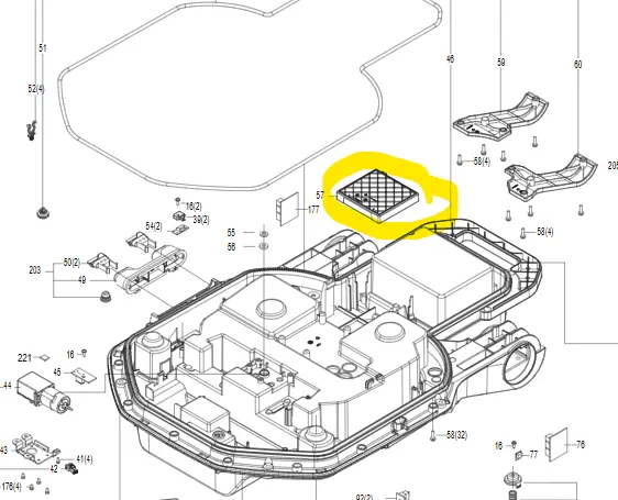 [59007486] Carte-mère sans wifi 16.4 Kress KR233E-174E 59007486