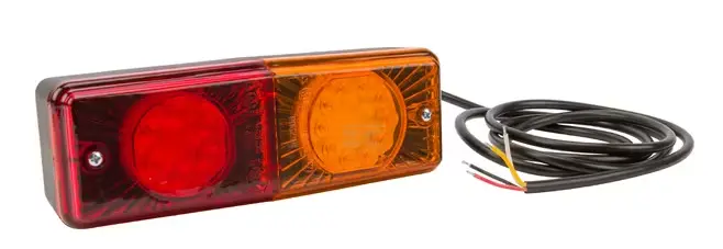 Feu arrière multifonction LED, rectangulaire, 12-24V, 200x70x60mm LA40015, 8719607098335