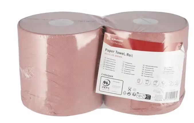 [CP23101KR] Essuie-tout, rouleau marron, 21 cm x 125 m, 2 épaisseurs, Ø extérieur 240 mm, gaufré, 2 rouleaux CP23101KR