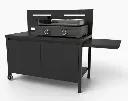 Table Roulante avec Crédence en Acier Noir et Gris Fermé de Forge Adour, TRCAF N, 030372, 8436555025694