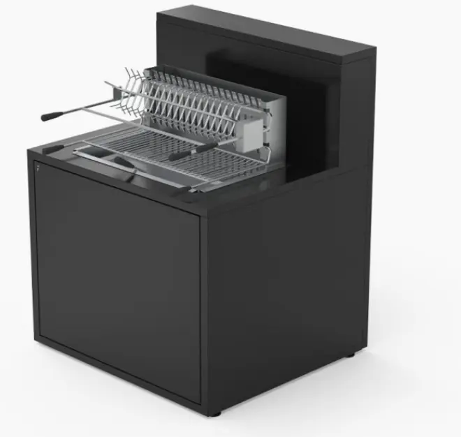 [030345] Support pour Gril 66 en Acier Fermé avec Comptoir Bar Noir de Forge Adour, SGAF 66 CBN, 030345, 8436555025731