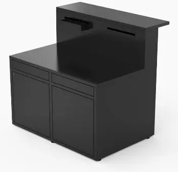 [030346] Support Cuisine en Acier avec Comptoir Bar Noir de Forge Adour, SC CBN, 030346, 8436555025892