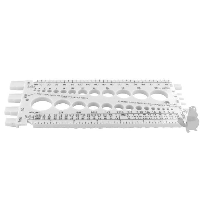 Gabarit de mesure des diamètres de boulons en pouces et métriques ainsi que des filletages., 9207030, 920-7030