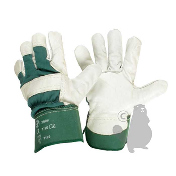 Paire de gants dockers fleur de vachette de taille 10/L. Normes CE EN420 et EN388 - 3123, 9808200, 980-8200
