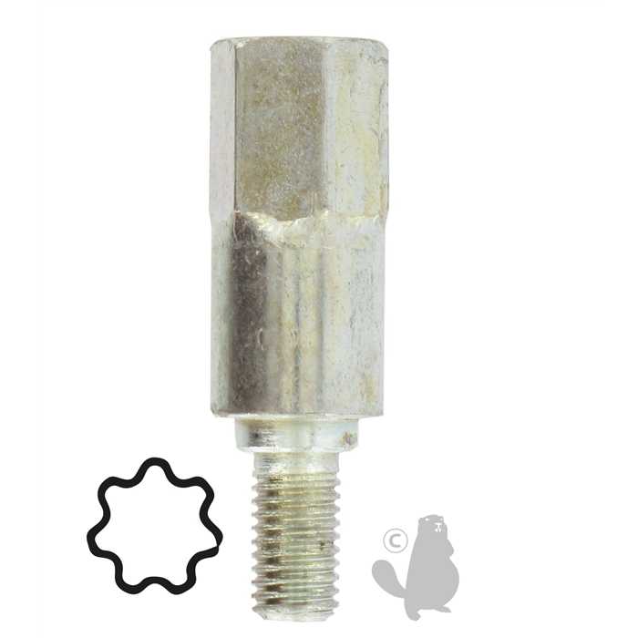 [160-2043] ADAPTATEUR POUR RENVOI D ANGLE UNIVERSELLE DEB 7 CANELURES, 160-2043, 1602043