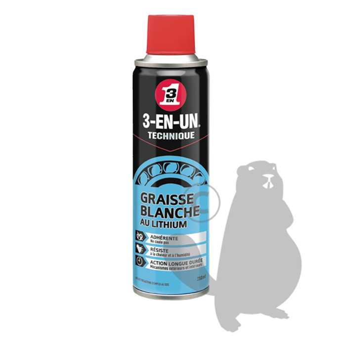 [820-8179] Graisse blanche au lithium adhérente longue durée - Ne coule pas - AÉROSOL de 250 ml, 8208179, 820-8179