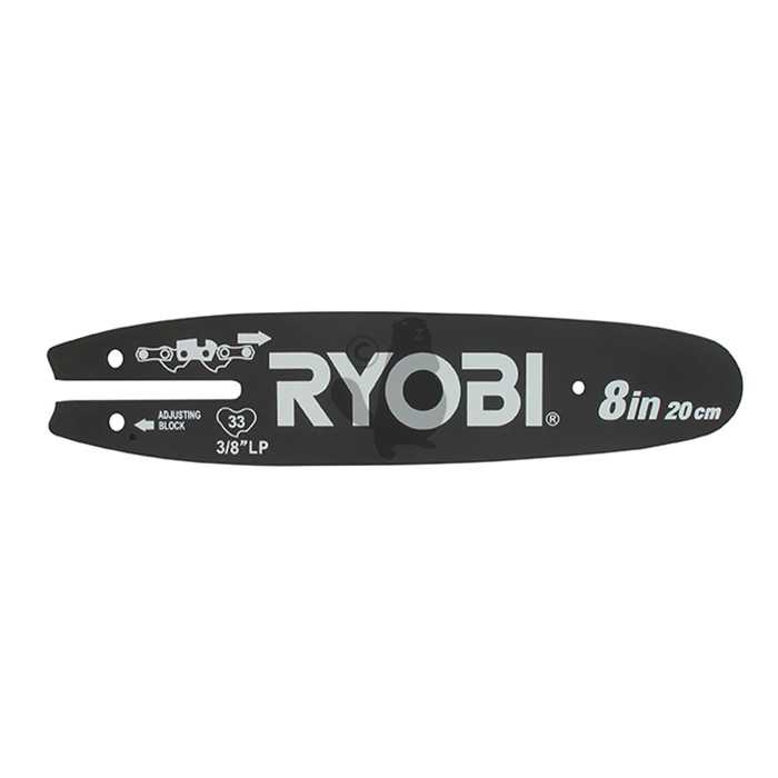 Guide origine RYOBI coupe 20 cm - 3/8LP .043 1 1 mm 33E pour RPP182015 18V OPP1820 18V RPP1820LI 1, 1705235, 170-5235